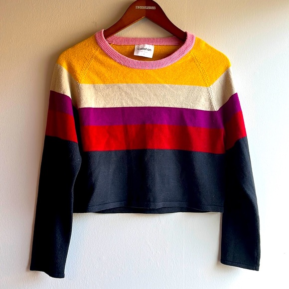Callahan Tops - Callahan cropped colorblock striped sweater